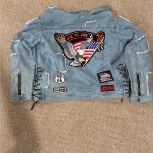 Diamond Plate Denim Jean Jacket